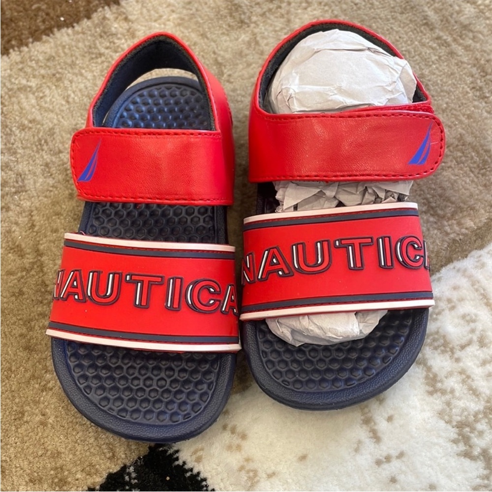 Nautica Kids Red and Blue Sandals
